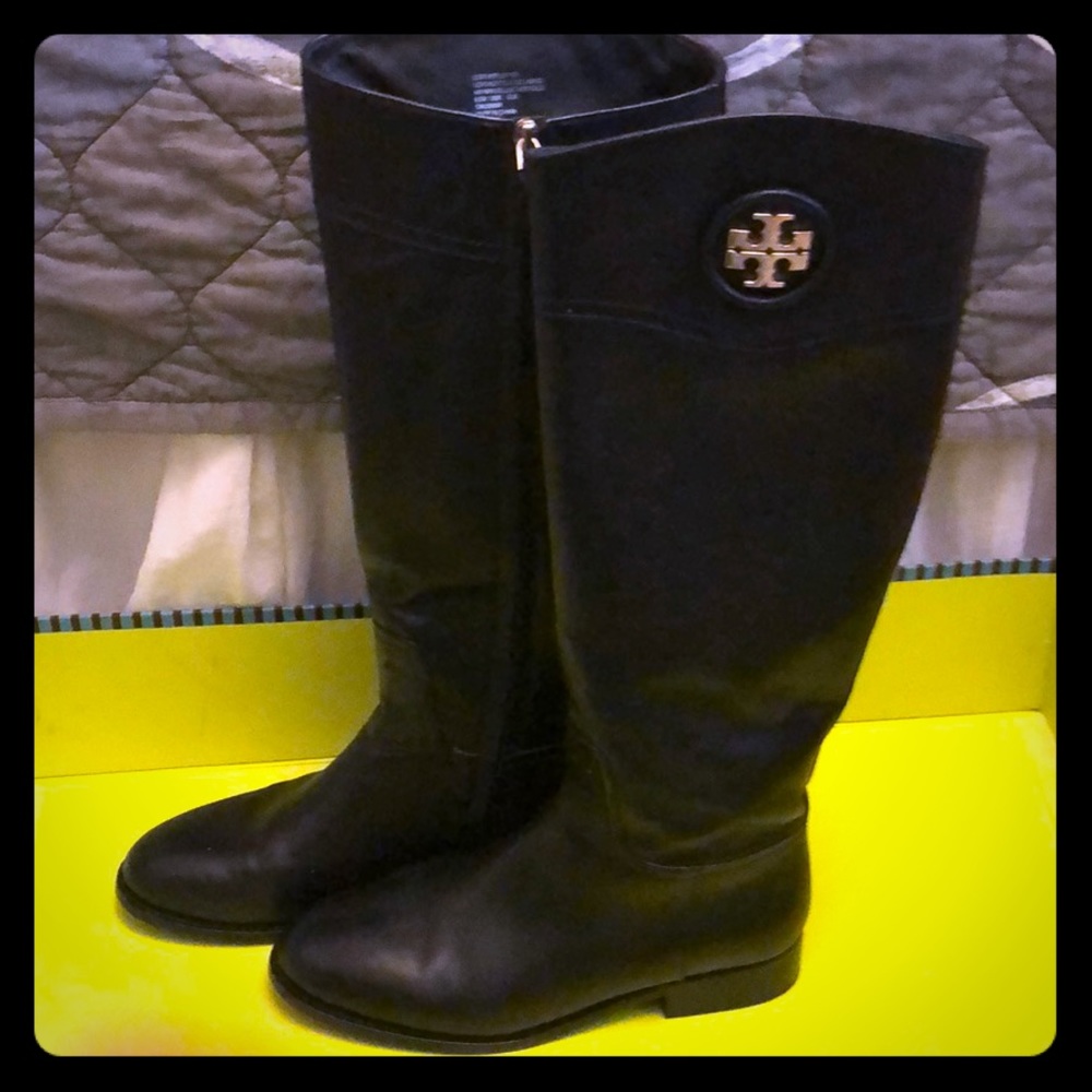 Black Tory Burch Riding Boots
